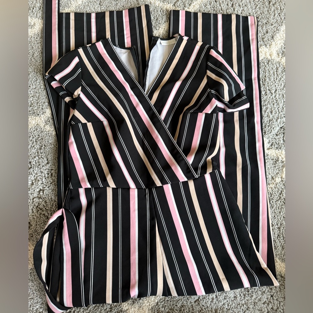 New York & Company Wrapped Jumpsuit With Belt - Size XS